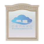 Зеркало Николь Ваниль/Ясень жемчужный Мебельград