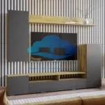 Гостиная Диаманд Крафт золотой/Графит 1