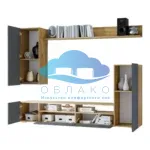 Гостиная Диаманд Крафт золотой/Графит 2