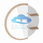 Зеркало навесное Валенсия Персидский жемчуг/Дуб натуральный светлый Мебельград
