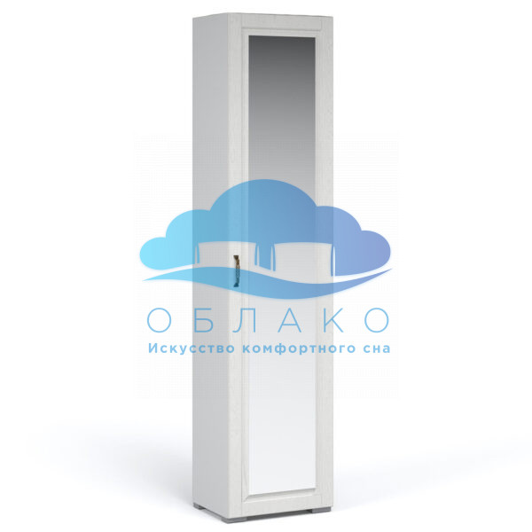 Шкаф Лацио (Прихожая) 1д (зеркало) ПР Белое дерево 1
