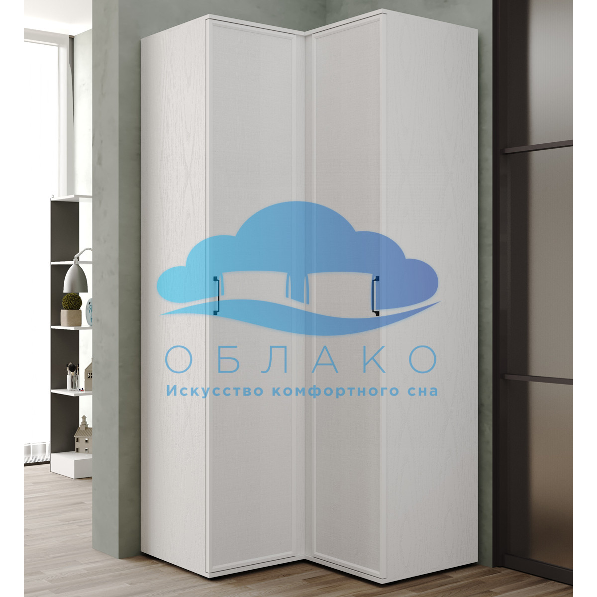 Шкаф угловой Нельсон НШУП Белый 1 Шкаф угловой Нельсон НШУП Белый 1