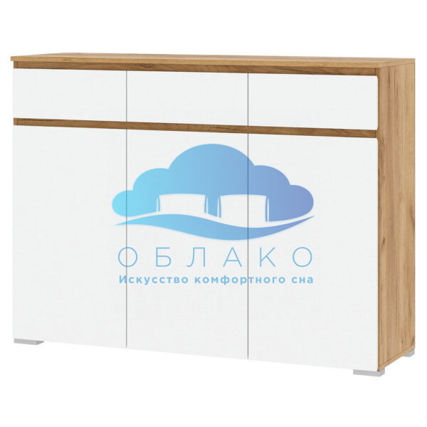 Комод Гретта 3С3Я Крафт золотой/Белый 1
