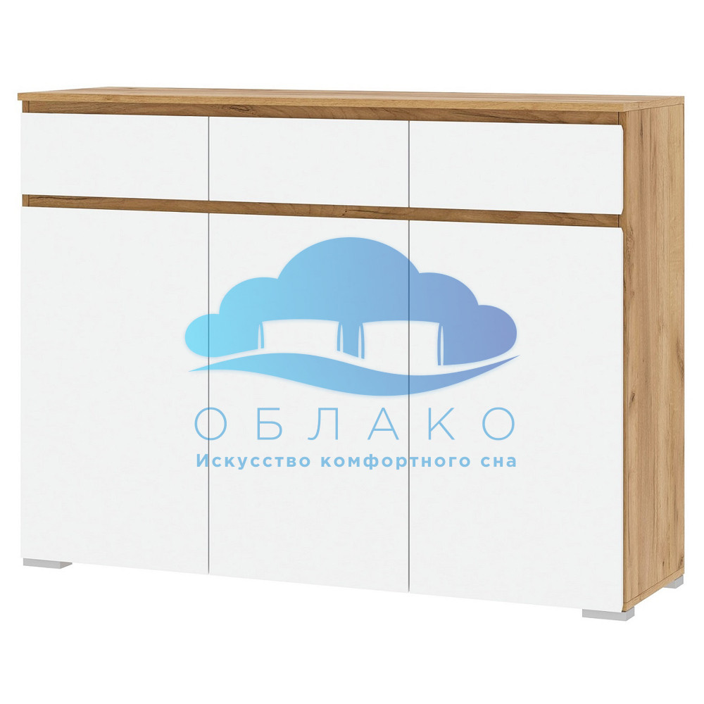 Комод Гретта 3С3Я Крафт золотой/Белый 1 Комод Гретта 3С3Я Крафт золотой/Белый 1