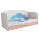 Кровать Лавис 900 Белый/Персик Софт ДСВ